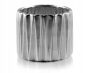 Osłonka SREBRNA Walec Geometryczna 13 cm Doniczka Ceramiczna Połysk