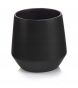 Piękna doniczka Barcelona 15 cm – czarna ceramika, unikalny wygląd