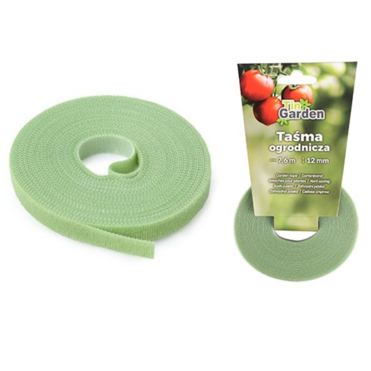 Taśma ogrodnicza na rzep 7,6m x 12mm – wielokrotnego użytku