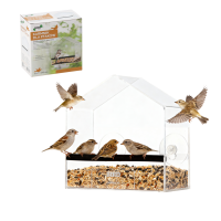 Karmnik dla Ptaków na Okno Przezroczysty z Przyssawkami 14.5cm