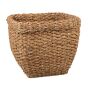 Kwadratowy kosz z trawy morskiej 34x34x31 cm naturalny boho