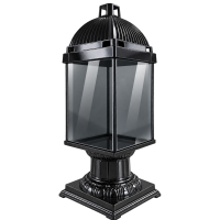 Znicz Czarny 37 cm Lustro Weneckie Lampion Nagrobny Bez Wkładu