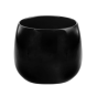 Czarna doniczka ceramiczna 14,5x13 cm połysk Moon  glamour