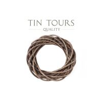 Szary Wianek dekoracyjny wiklinowy 20 cm TIN TOURS