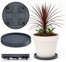Platforma na kółkach pod donicę 44,6 cm antracyt IPRR450-S433