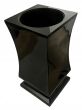 Wazon nagrobkowy “Kwadrat” czarny 28 cm – odporny, ciężki, bez wkładu - 4