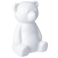 Skarbonka ceramiczna miś biały mały 7,5x8x11,5 cm