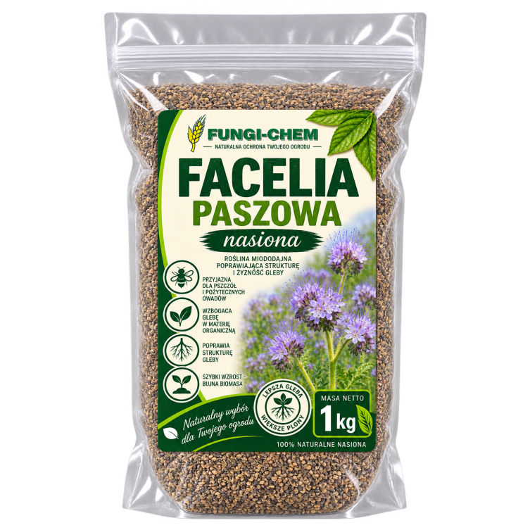 Facelia błękitna 1 kg poplon zielony nawóz roślina miododajna