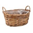 OWALNY KOSZYK RATTANOWY Z UCHWYTAMI 32x21x14/19h cm - 2