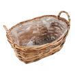 OWALNY KOSZYK RATTANOWY Z UCHWYTAMI 32x21x14/19h cm - 5