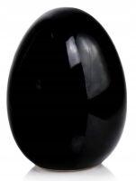 Ozdoba Wielkanocna Jajko ceramiczne czarne h-10 cm