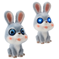 Figurka Ogrodowa Królik LED Solarny 34,5 cm Świecące Oczy