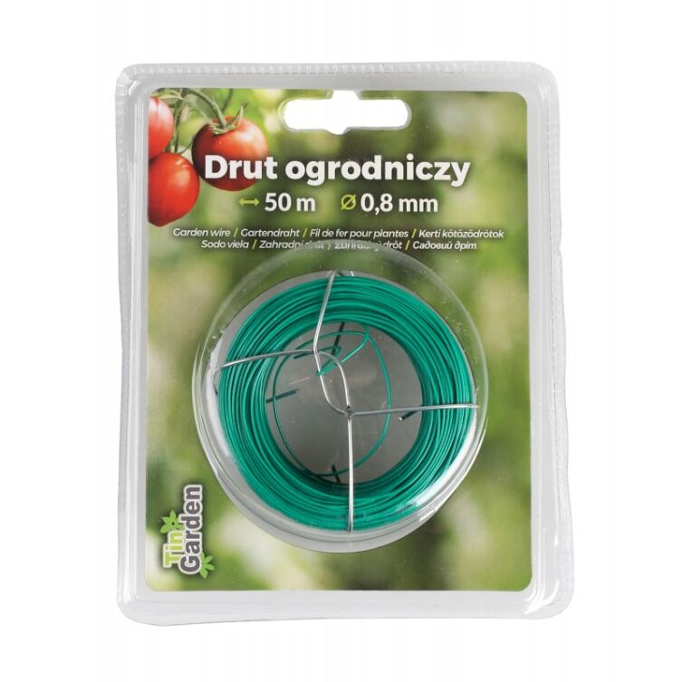 Drut Ogrodniczy Zielony 50m 0,8mm Mocny Elastyczny Do Roślin