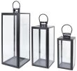 Latarnia mała czarna metalowa – dekoracyjna 26,5x27,5x70 cm - 4