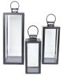 Latarnia mała czarna metalowa – dekoracyjna 26,5x27,5x70 cm - 5
