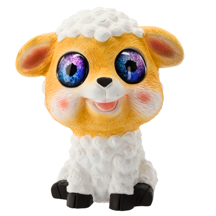 Figurka Ogrodowa Owca LED Solarna 28 cm Świecące Oczy