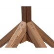 Duży karmnik na nodze 134 cm biało-brązowy, drewniany solidny polski - 6