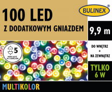 Lampki choinkowe Bulinex na zewnątrz 9.9m 100 LED multikolor