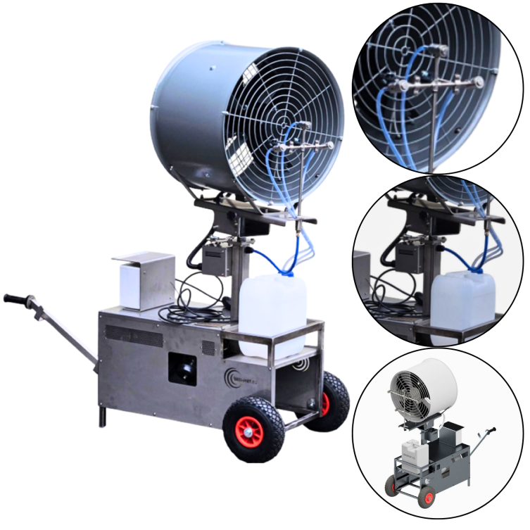 Zamgławiacz E-PRO TURBO V2 WOJM 2.2/500/3SKHZNT głęboki wentylator kanałowy