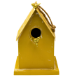 Karmnik metalowy dla ptaków – żółty, 18 × 18 × 29 cm - 2