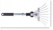 Grabie metalowe do liści regulowane 30–39 cm – składane wachlarzowe - 3