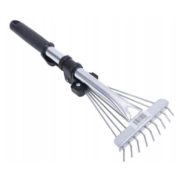 Grabie metalowe do liści regulowane 30–39 cm – składane wachlarzowe