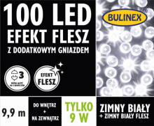Lampki choinkowe Bulinex efekt FLESZ 100 LED 9.9m z dodatkowym gniazdem