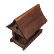 Brązowy Drewniany Karmnik I Budka Lęgowa 2w1 30x23,5x30,5h cm - 2