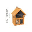 Naturalny hotel dla owadów – drewniany domek zapylaczy i murarek 24cm - 2