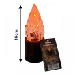 Wkład LED do Zniczy 15 cm Czarny 4 LED Zimne Światło Baterie - 2