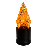 Wkład LED do Zniczy 15 cm Czarny 4 LED Zimne Światło Baterie