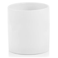 Osłonka WALEC Ceramiczna Biała 16x15 cm DONICZKA Dekoracja