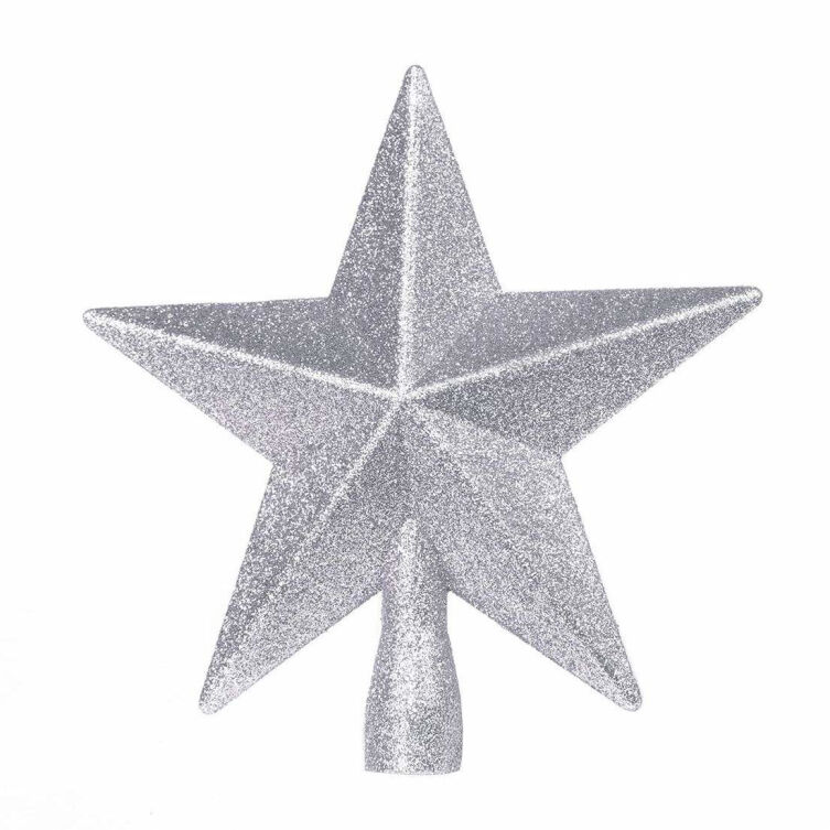 Gwiazda czubek na choinkę 19 cm brokatowa CAA691390