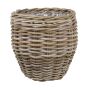Kosz Rattanowy Okrągły Duży Osłonka 36x36x34 cm Folia Taras Ogród