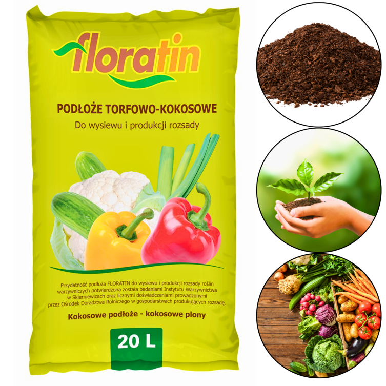 Podłoże Do Wysiewu Nasion Rozsady Warzyw Ziemia Floratin 20L