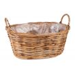 OWALNY KOSZYK RATTANOWY Z UCHWYTAMI 40x30x18/25 cm - 2