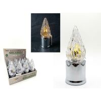 Wkład LED do Zniczy 15 cm Srebrny 4 LED Zimne Światło Baterie