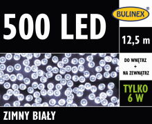 Lampki choinkowe Bulinex na zewnątrz 12.5m 500 LED barwa zimna