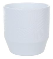 Osłonka ceramiczna biała 13 cm doniczka do kwiatów