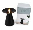 Lampka znicz LED czarny 13x8 cm migoczący płomień 2xAA - 2