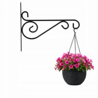 Wieszak na Doniczkę 30x28 cm Czarny Uchwyt na Kwiaty