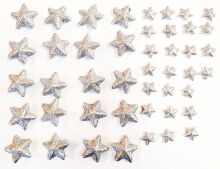 Gwiazdki brokatowe do dekoracji srebrne 45 szt  ACS201310