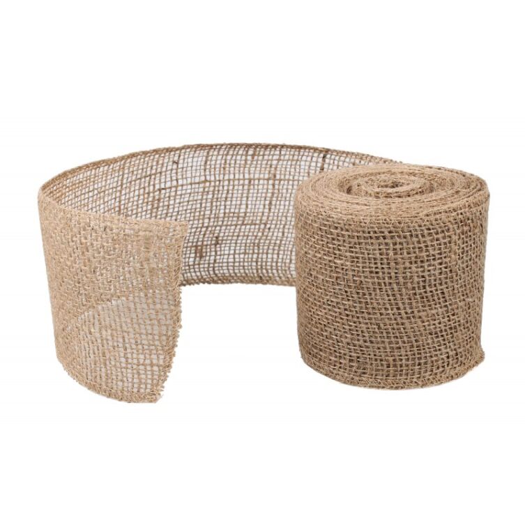 Dekoracyjna taśma z juty 10 cm × 10 m – rękodzieło, dekoracja, florystyka