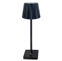 Lampka stołowa LED dotykowa czarna USB 3 barwy ściemnianie 1800mAh 38cm