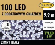 Lampki choinkowe Bulinex na zewnątrz 9.9m 100 LED barwa zimna
