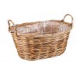 OWALNY KOSZYK RATTANOWY Z UCHWYTAMI 37x26x16/22h cm - 2