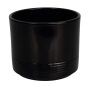 Osłonka ceramiczna CYLINDER RILLE czarna Ø 16,5 cm elegancka dekoracyjna