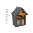 Naturalny hotel dla owadów – drewniany domek zapylaczy i murarek 24cm - 2