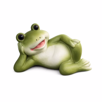 Solis Decor figurka dekoracyjna żabka leżąca 6,5 cm polyresin