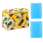 Torba Termiczna 6L Kuferek Ananas 25x17x17 cm + 2 Wkłady